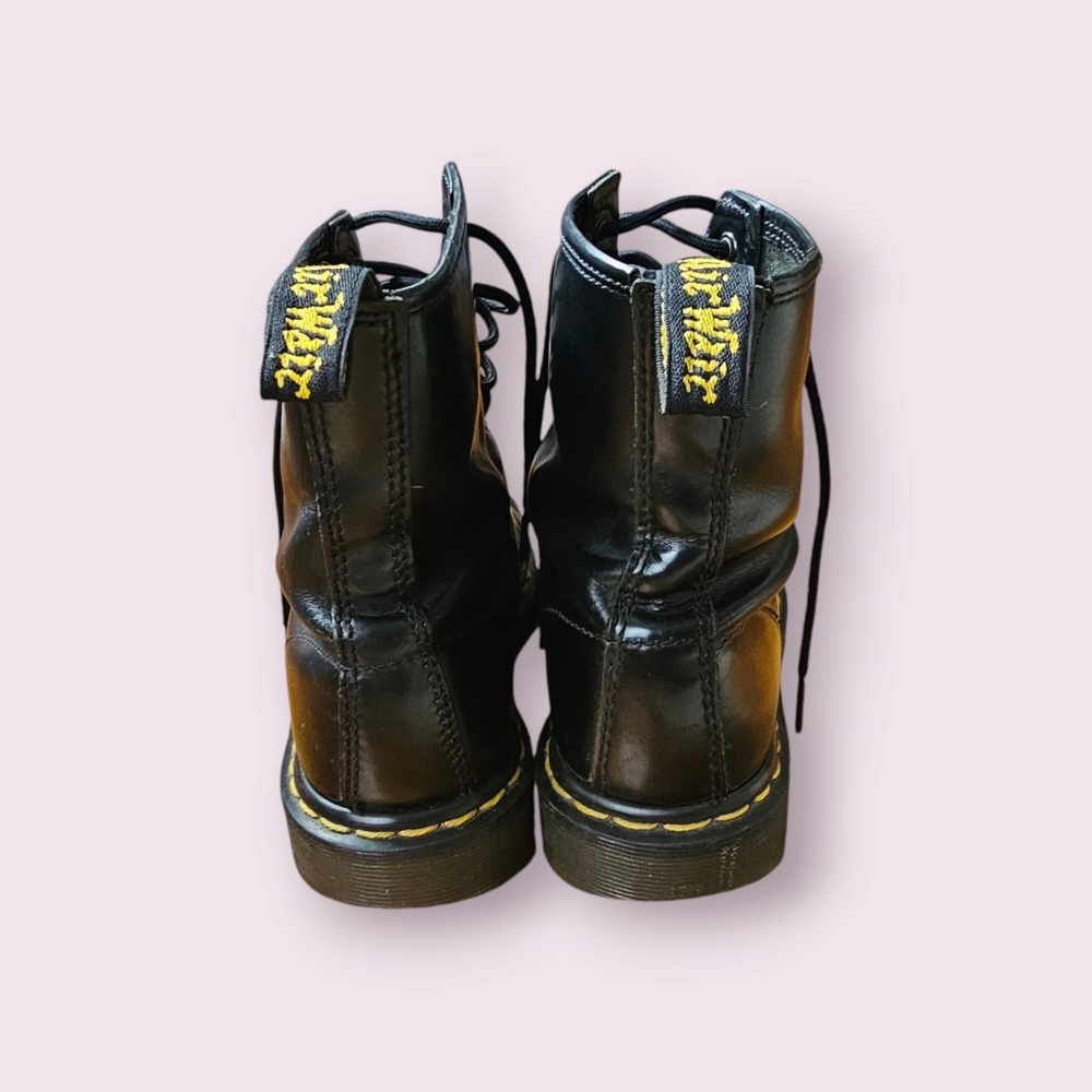 DR MARTENS Patent Leather Black Combat Boots - Picture 4 of 6